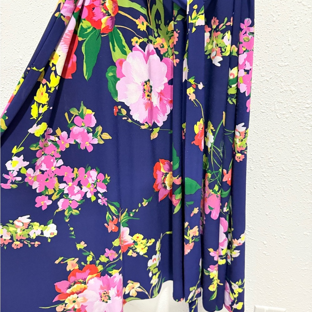 Ralph Lauren Navy Floral Midi Dress - Picture 6 of 9